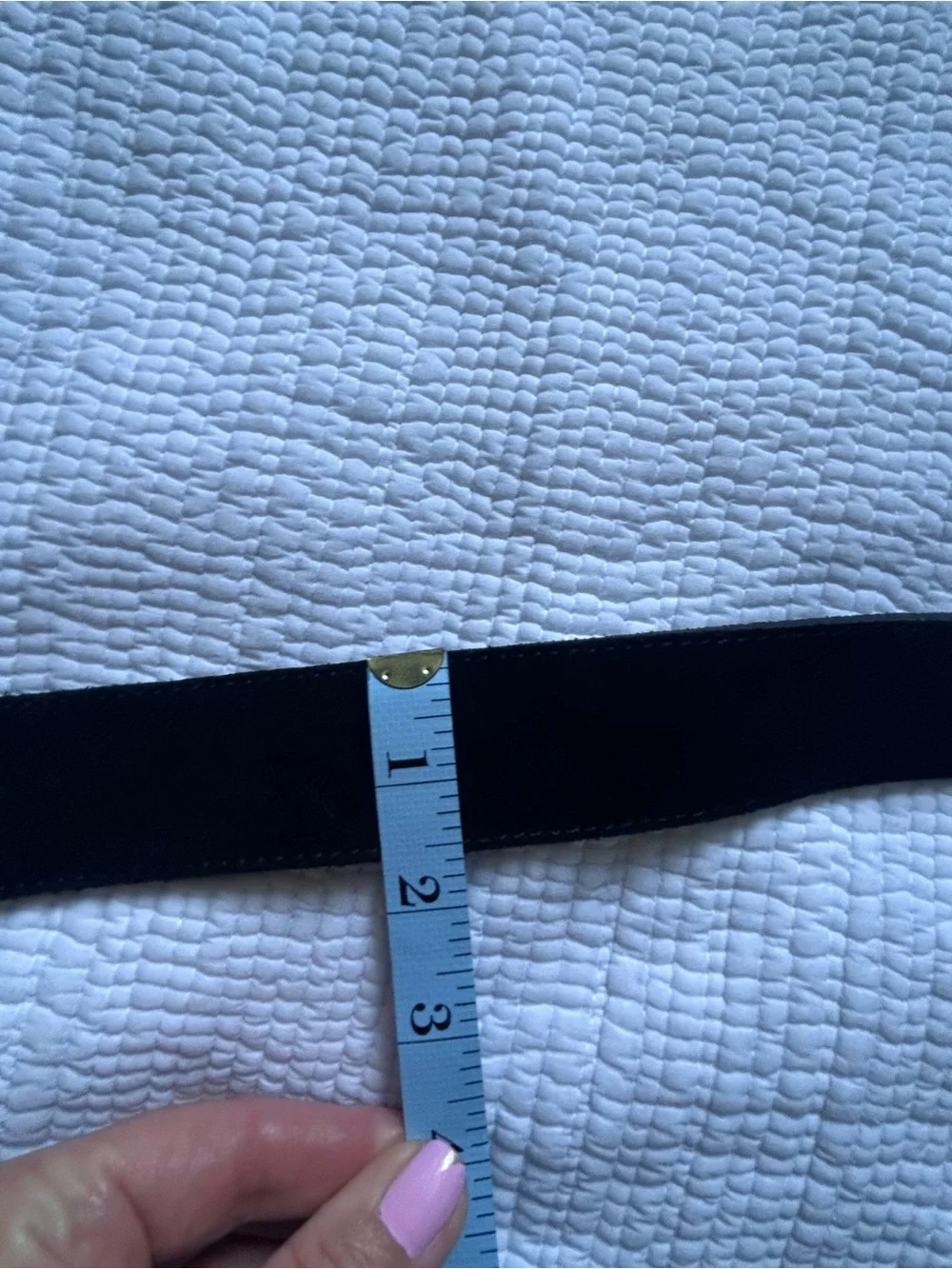 Banana Republic Black Sued Grommet Belt with Silver Round Buckle Size Small
